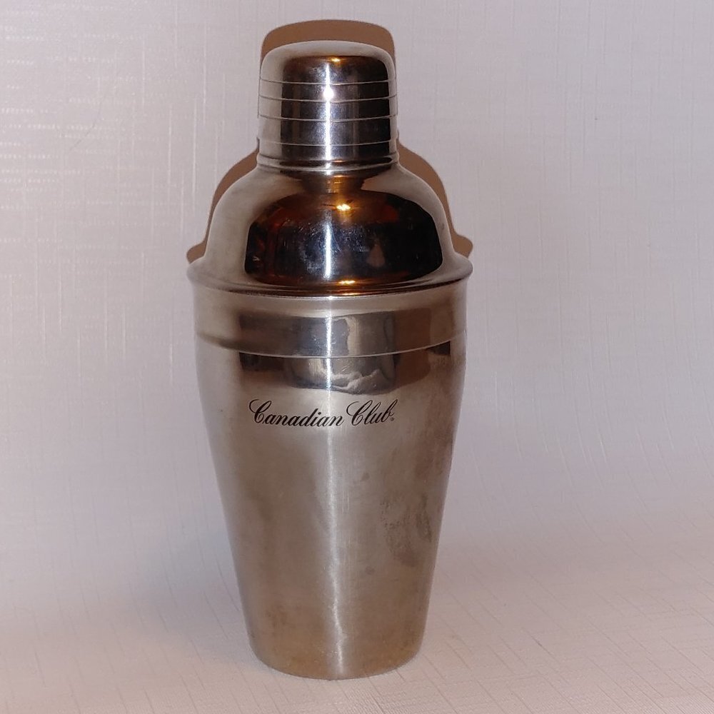 Three Piece Canadian Club Whisky Cocktail Shaker Silver